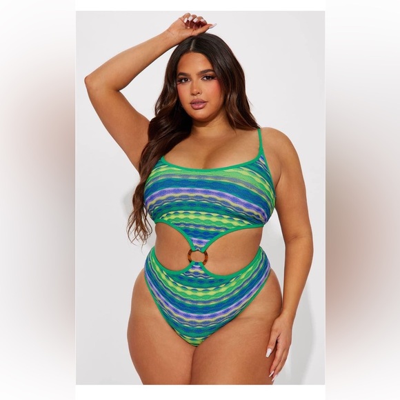 BRAND NEW MULTICOLOUR CUT OUT BODYSUIT - Picture 1 of 4